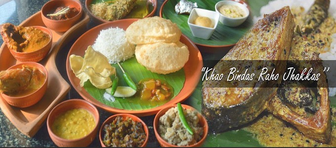 Bindass Caterer signature Bengali thali spread